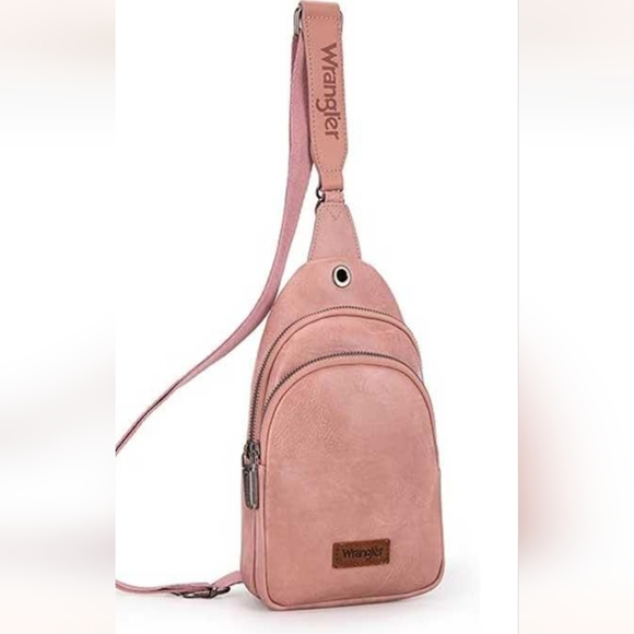 💥Price Drop Sale💥Wrangler Dual Compartment Sling Bag - Pink (New/Unused) - Picture 1 of 3